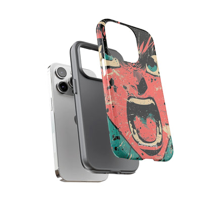 Screaming Face Pink iPhone 14 Pro Case - Tough