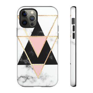 Marble Triangles - Protective Phone Case