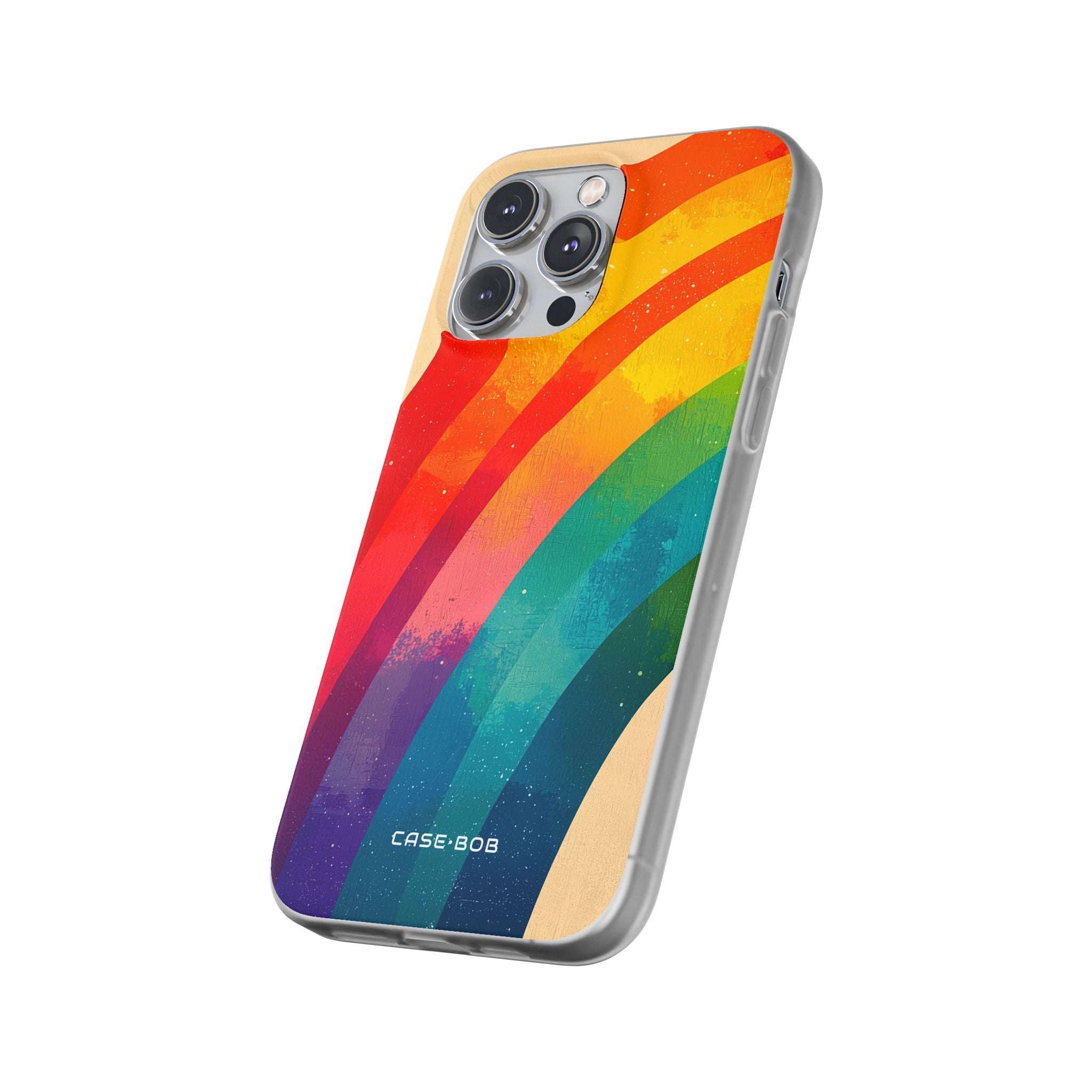 Textured Rainbow Arc iPhone 14 Pro Max Case - Soft