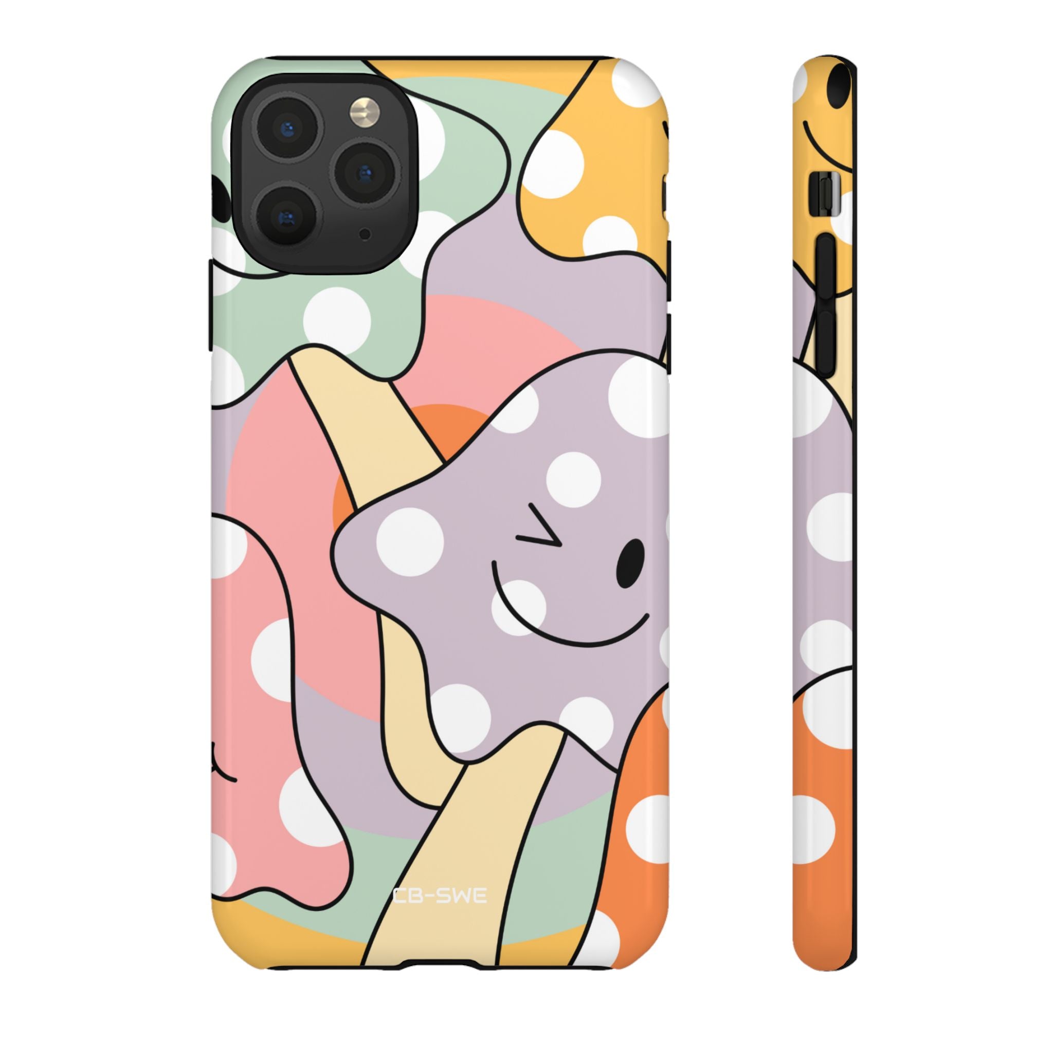 Playful Mushroom Friends - iPhone Case