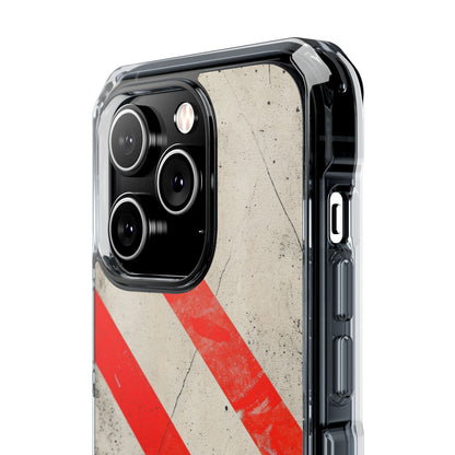 Striker Crimson Stripes iPhone 14 - Clear Impact Phone Case