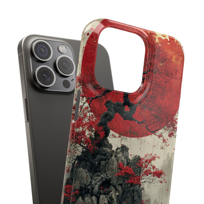 Zen Serenity in Red Harmony iPhone 15 - Slim Phone Case