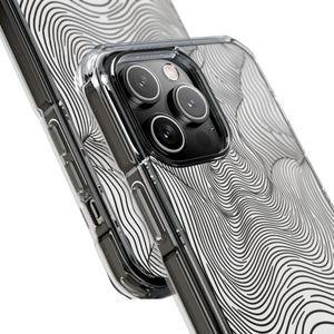 Fluid Waves - Phone Case for iPhone (Clear Impact - Magnetic)