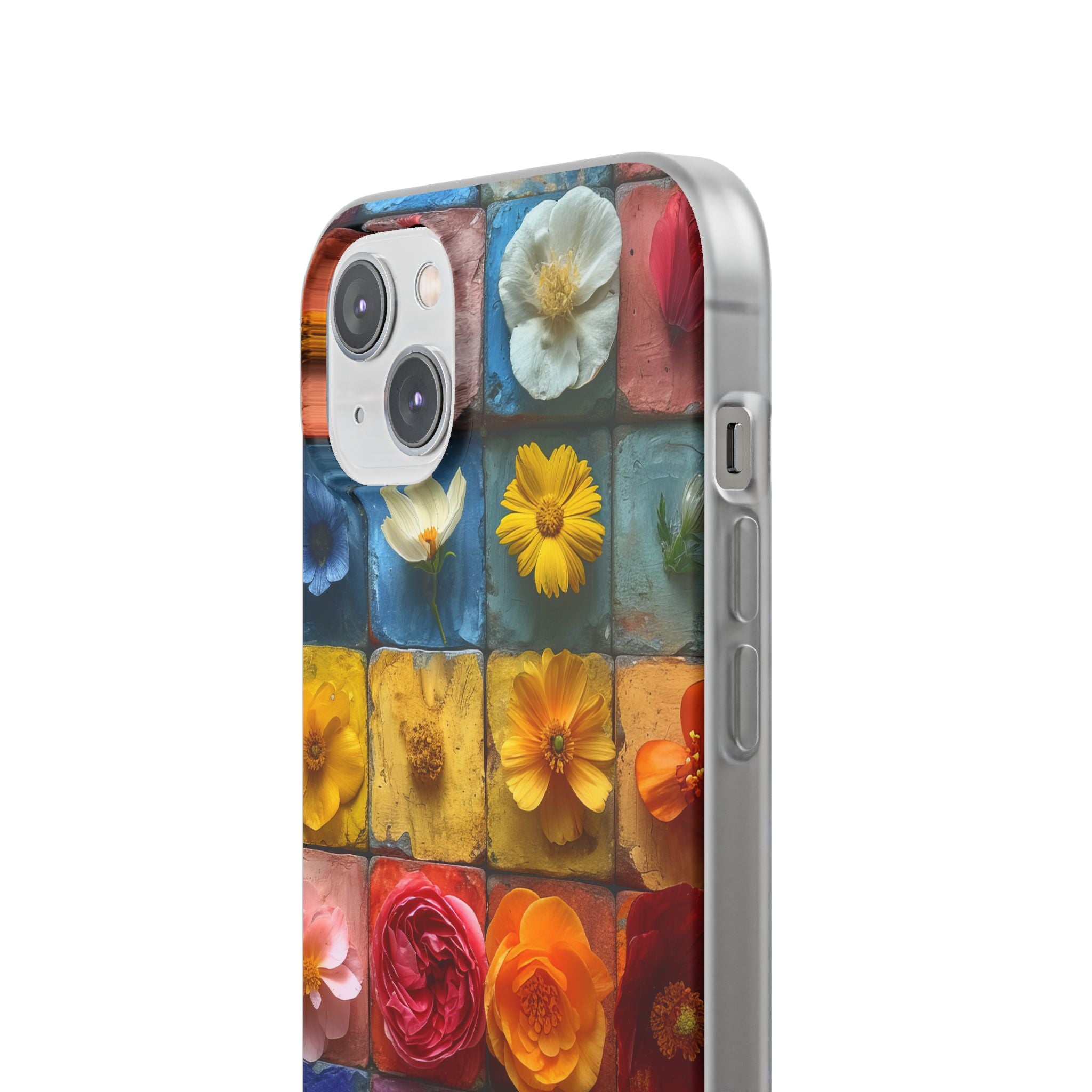 Vibrant Floral Tiles - Flexi iPhone 14 Phone Case