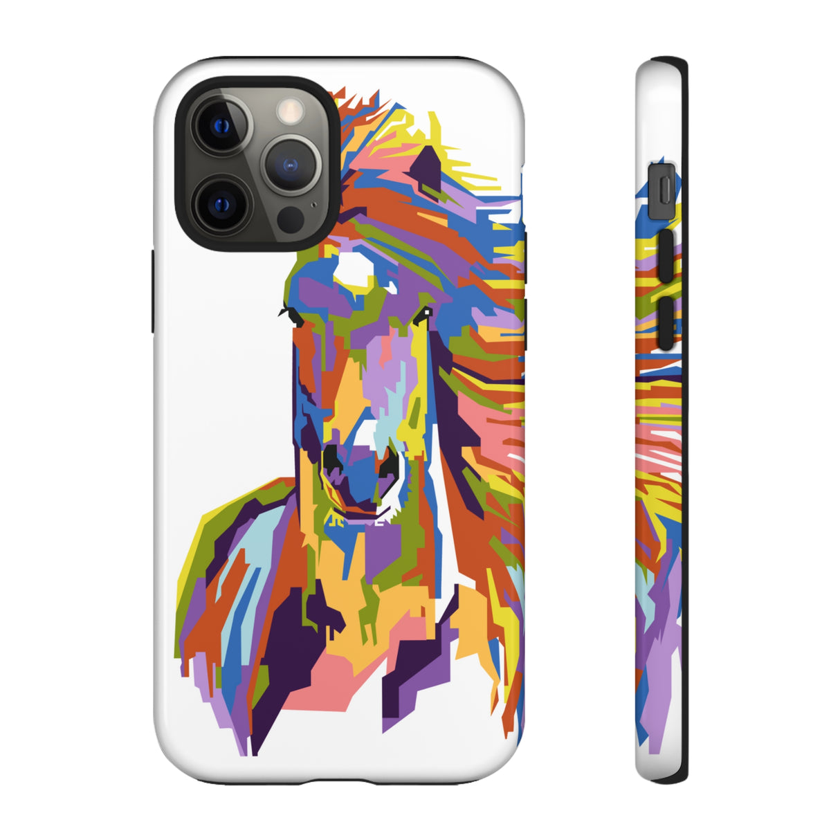 Horse Abstract Art iPhone Case (Protective) iPhone 12 Pro Glossy Phone Case