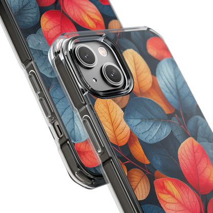 Vibrant Nature Leaves - Clear Impact iPhone 14 Phone Case