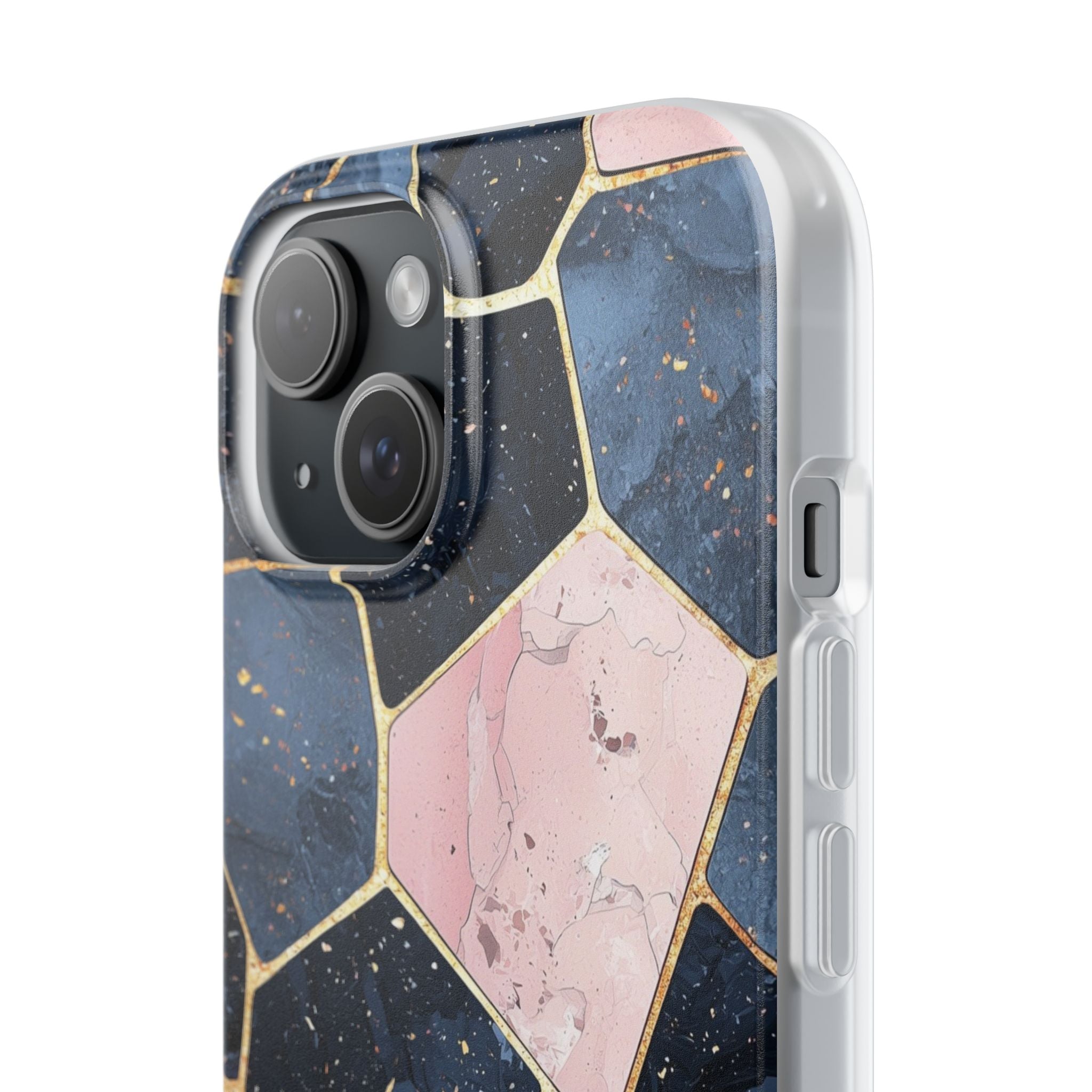 Golden Mosaic iPhone 15 Case - Soft
