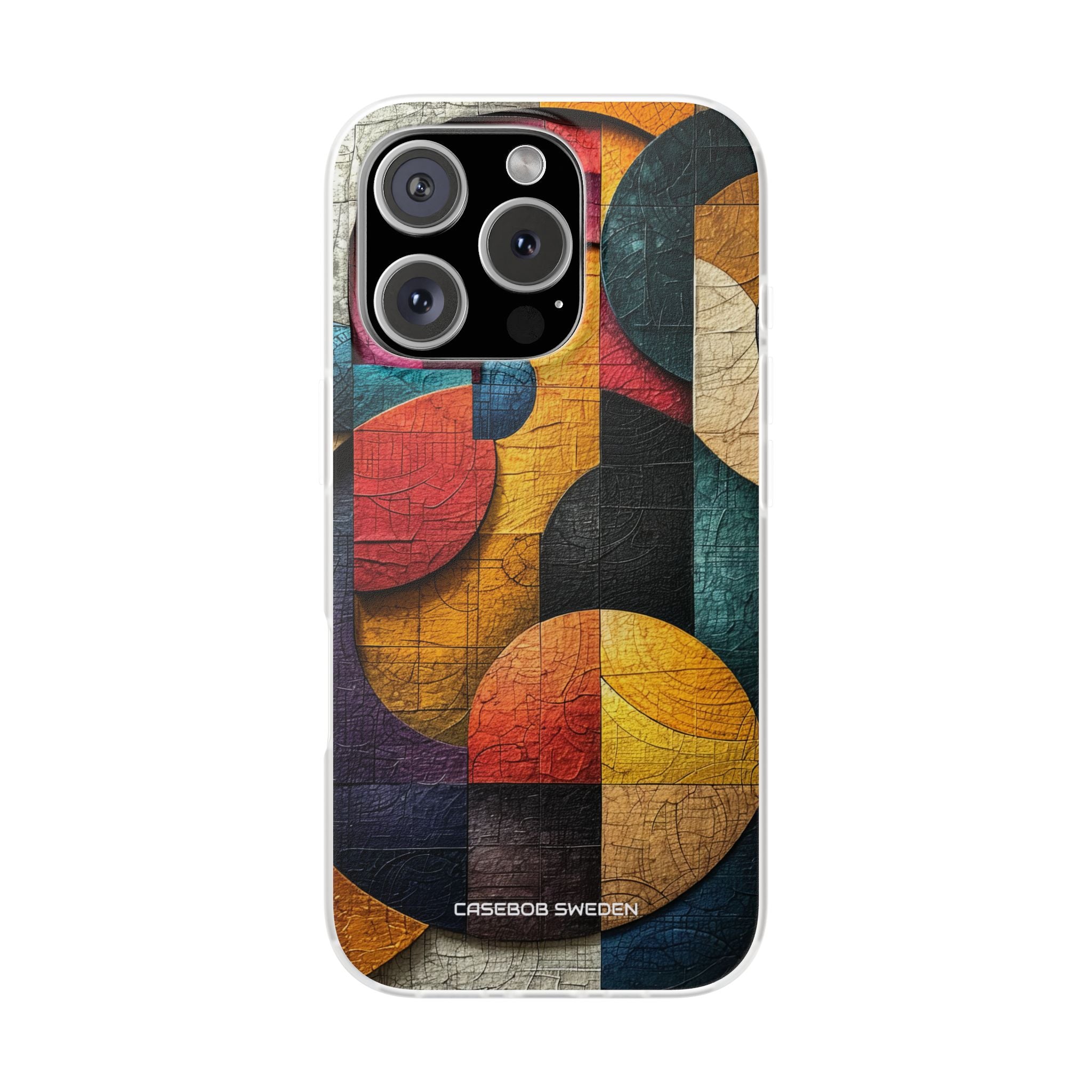 Vibrant Geometric Art - Flexi iPhone 16 Phone Case