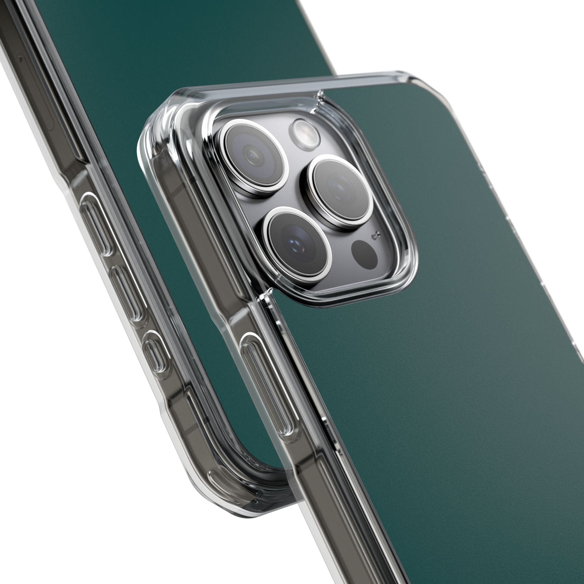 Deep Jungle Green - Clear Impact Case for iPhone