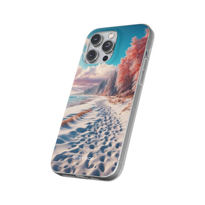 Snowy Footprints iPhone 14 Pro Max Case - Soft