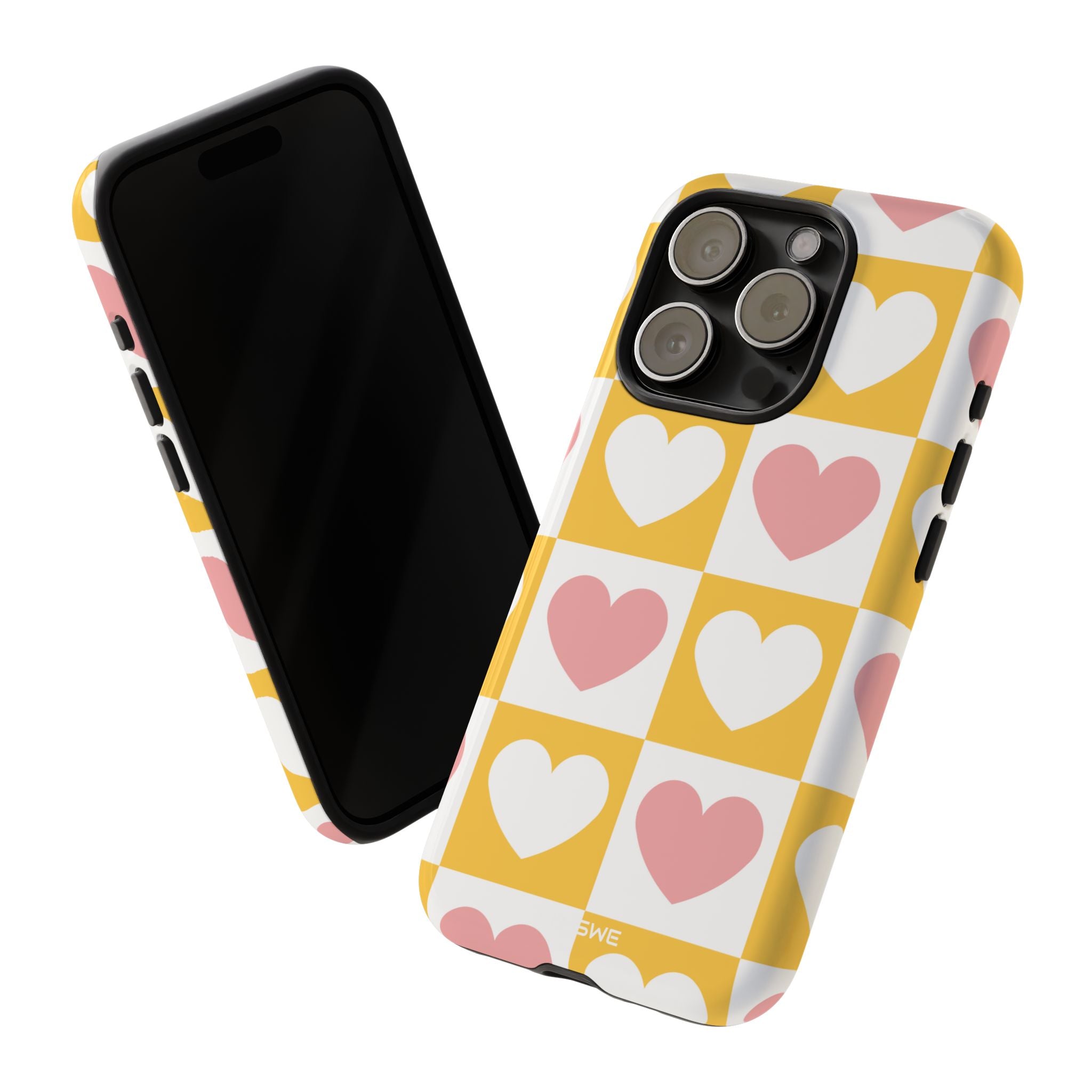 Heart Grid Harmony - iPhone Case