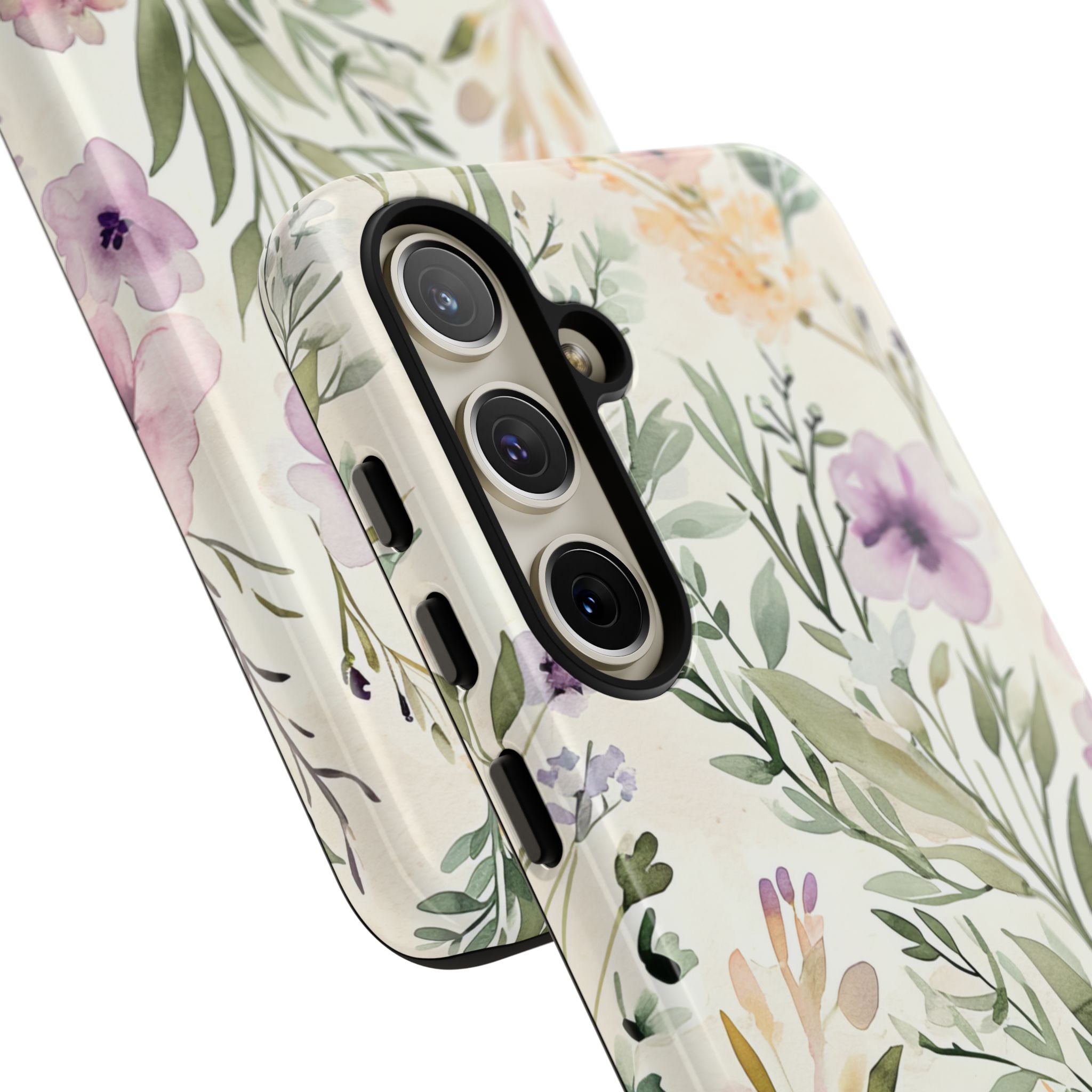 Soft Green Lavender Floral Pattern - Tough Samsung S24 Phone Case