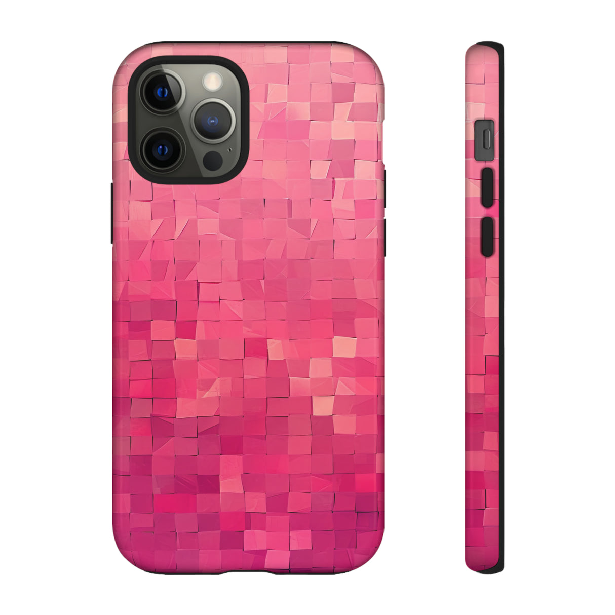 Pink Transition Squares - Protective Phone Case