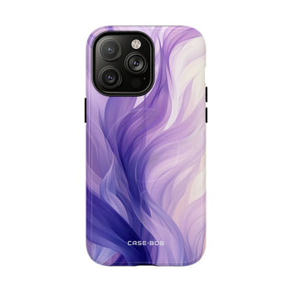 Purple Ribbon Waves iPhone 14 Pro Max Case - Tough+