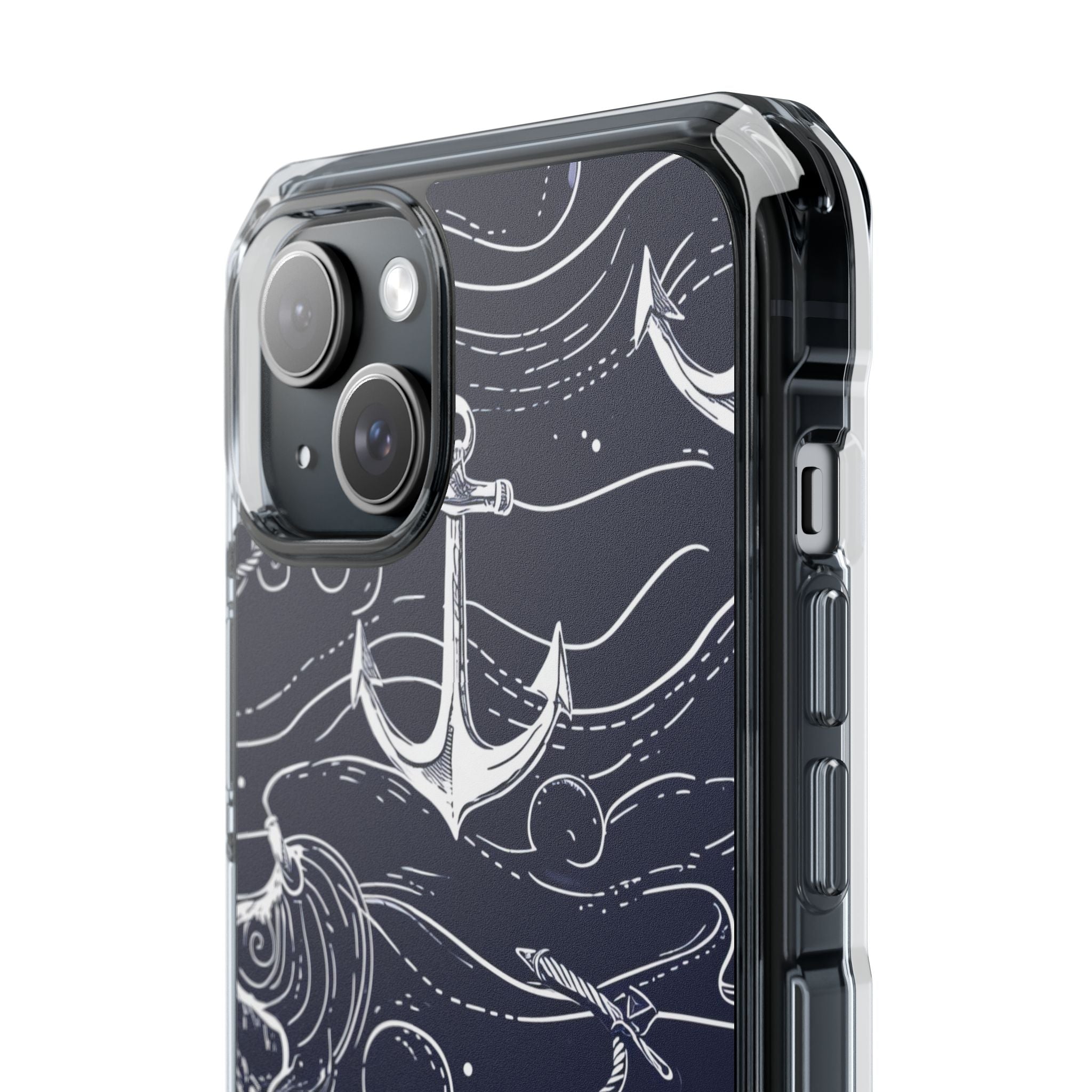 Gradient Anchorflow Waves iPhone 15 - Clear Impact Phone Case