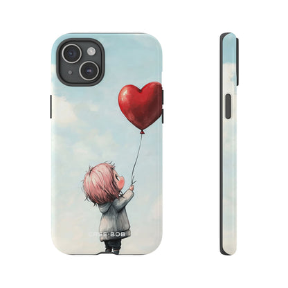 Heart Balloon Glow iPhone 15 Plus Case - Tough