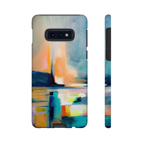 Abstract Blue n Yellow iPhone Case (Protective) Samsung Galaxy S10E Matte Phone Case