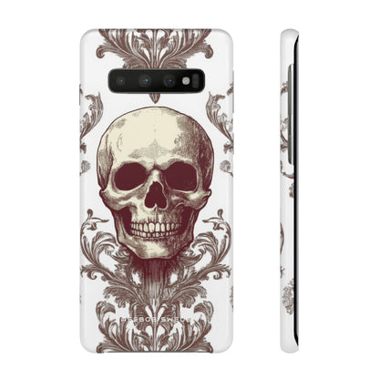 Gothic Skulls and Ornate Foliage Samsung S10 - Slim Phone Case