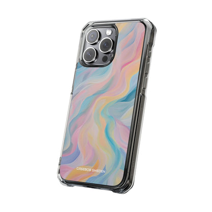 Dreamy Pastel Swirls - Clear Impact iPhone 15 Phone Case