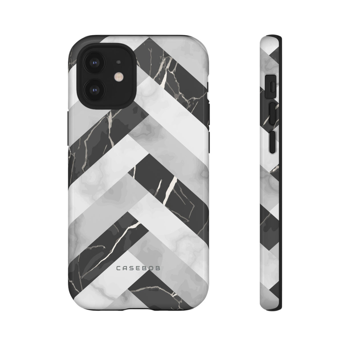 Grey Herringbone - Protective Phone Case