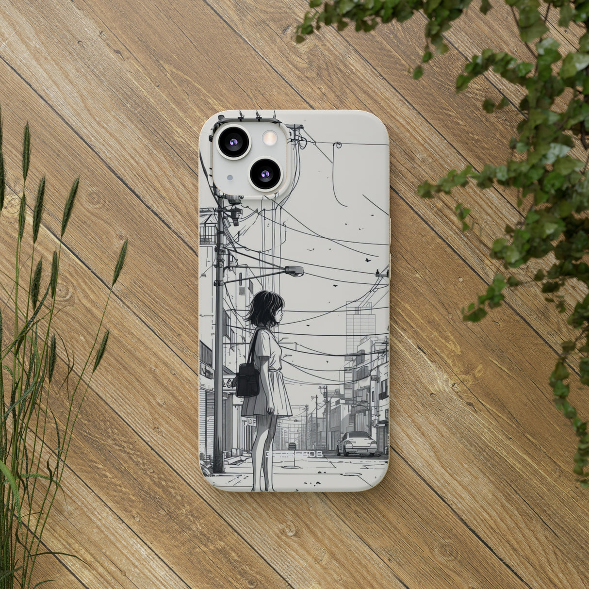 Urban Solitude Sketch | Biodegradable Phone Case