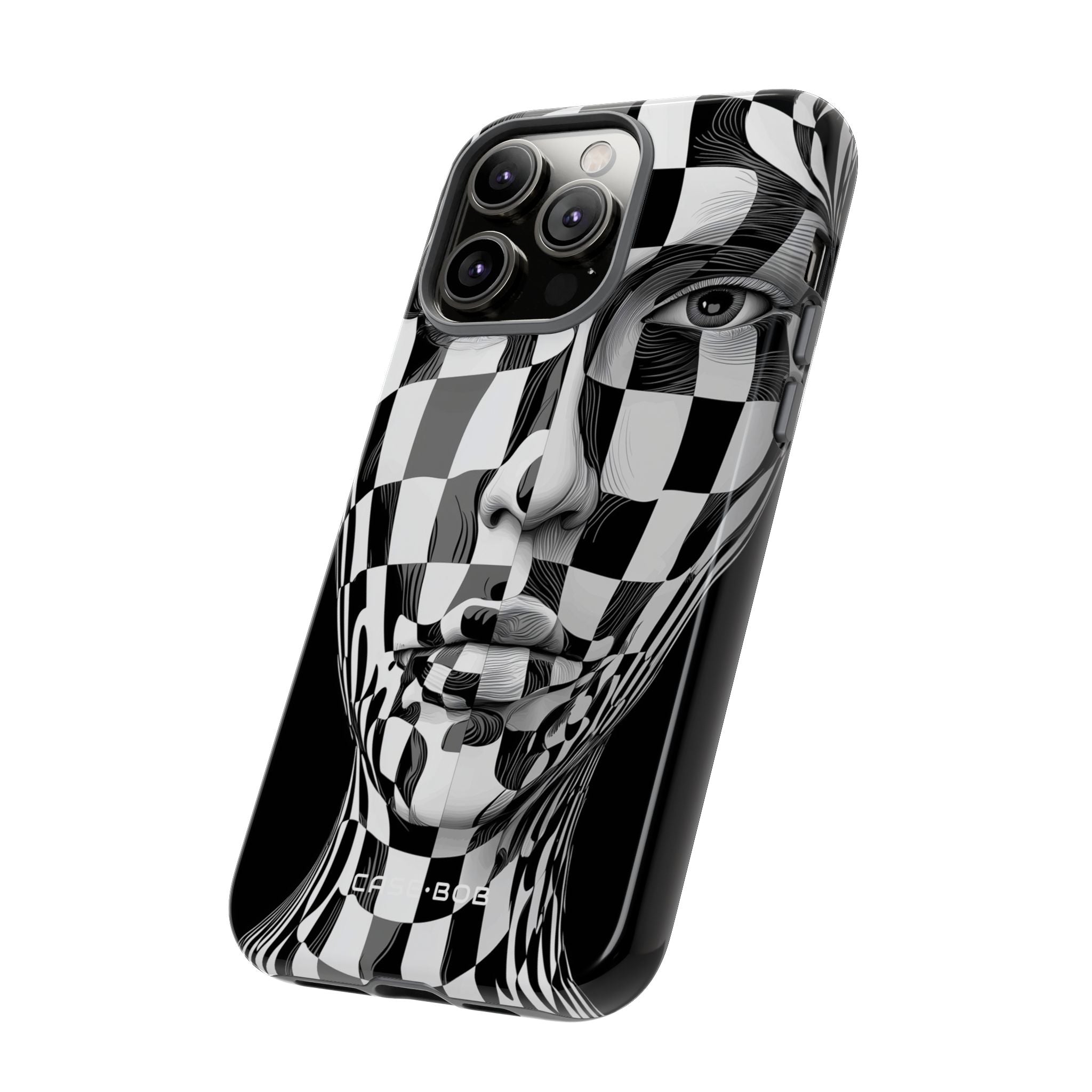 Checkered Face iPhone 14 Pro Max Case - Tough