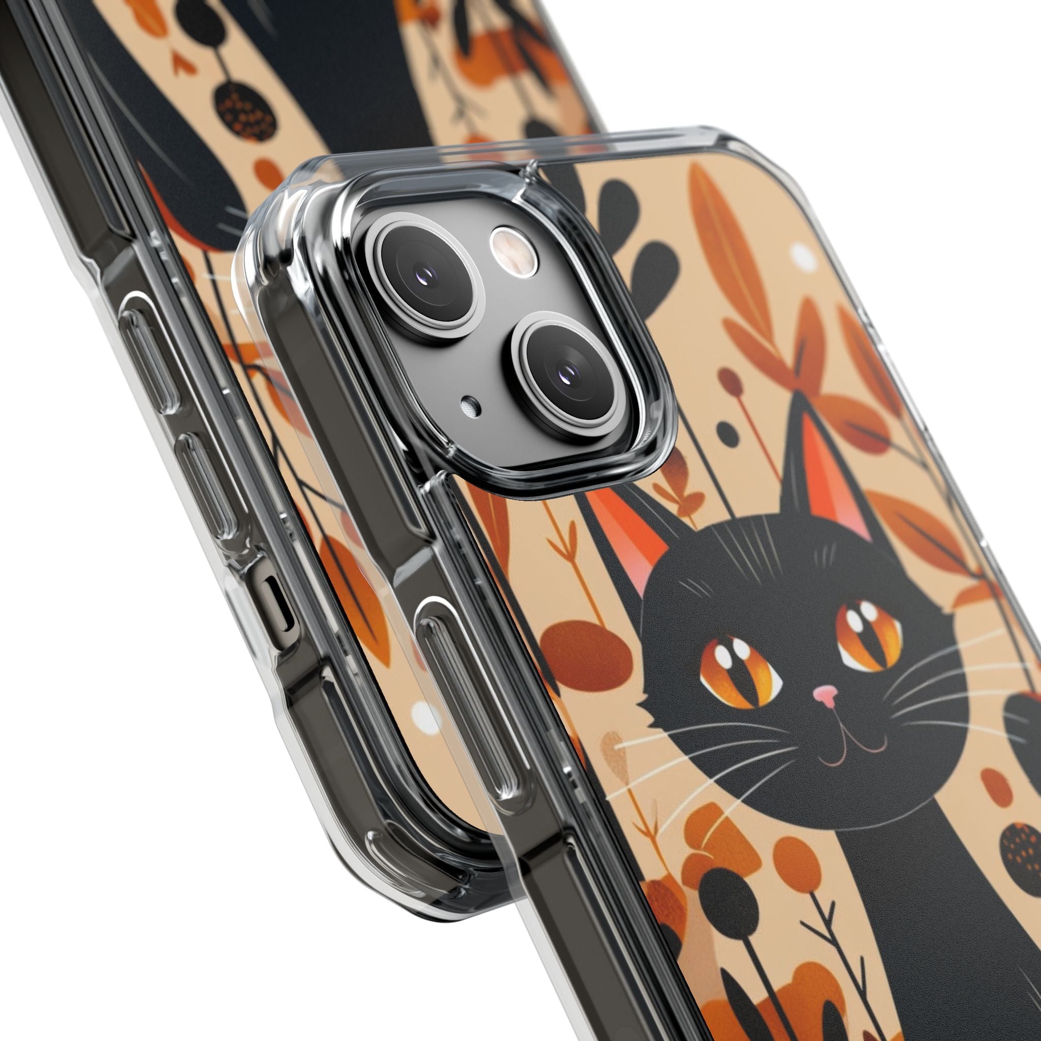Black Cat Glow iPhone 14 Case - Impact