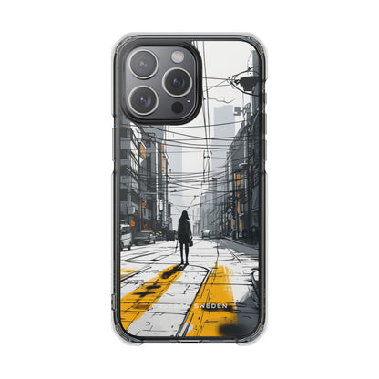 Urban Noir Streetscape iPhone 15 - Clear Impact Phone Case