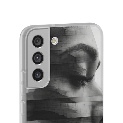 Abstract Glitch Portrait | Flexible Phone Case for Samsung Galaxy