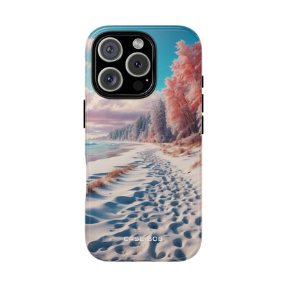 Snowy Footprints iPhone 16 Pro Case - Tough