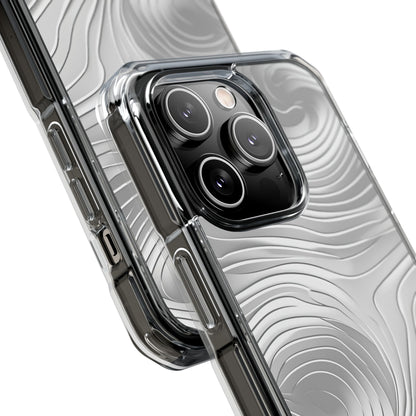 Monochrome Flow Lines iPhone 14 - Impact Clear+
