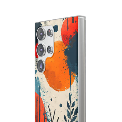 Orange Blue Splash - Flexi Samsung S23 Phone Case