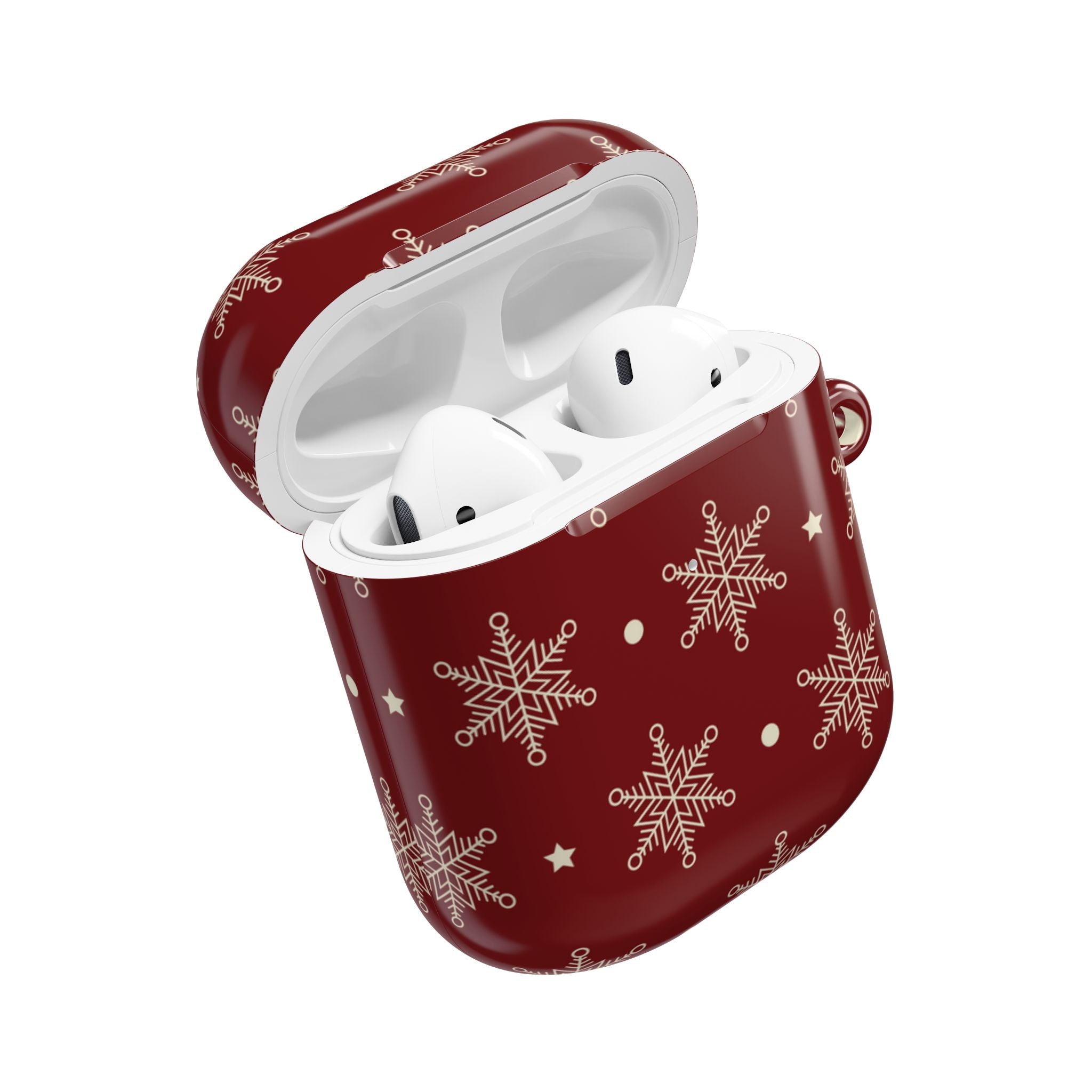 Kreemi Lumihiutaleet Karmiini - AirPods Case