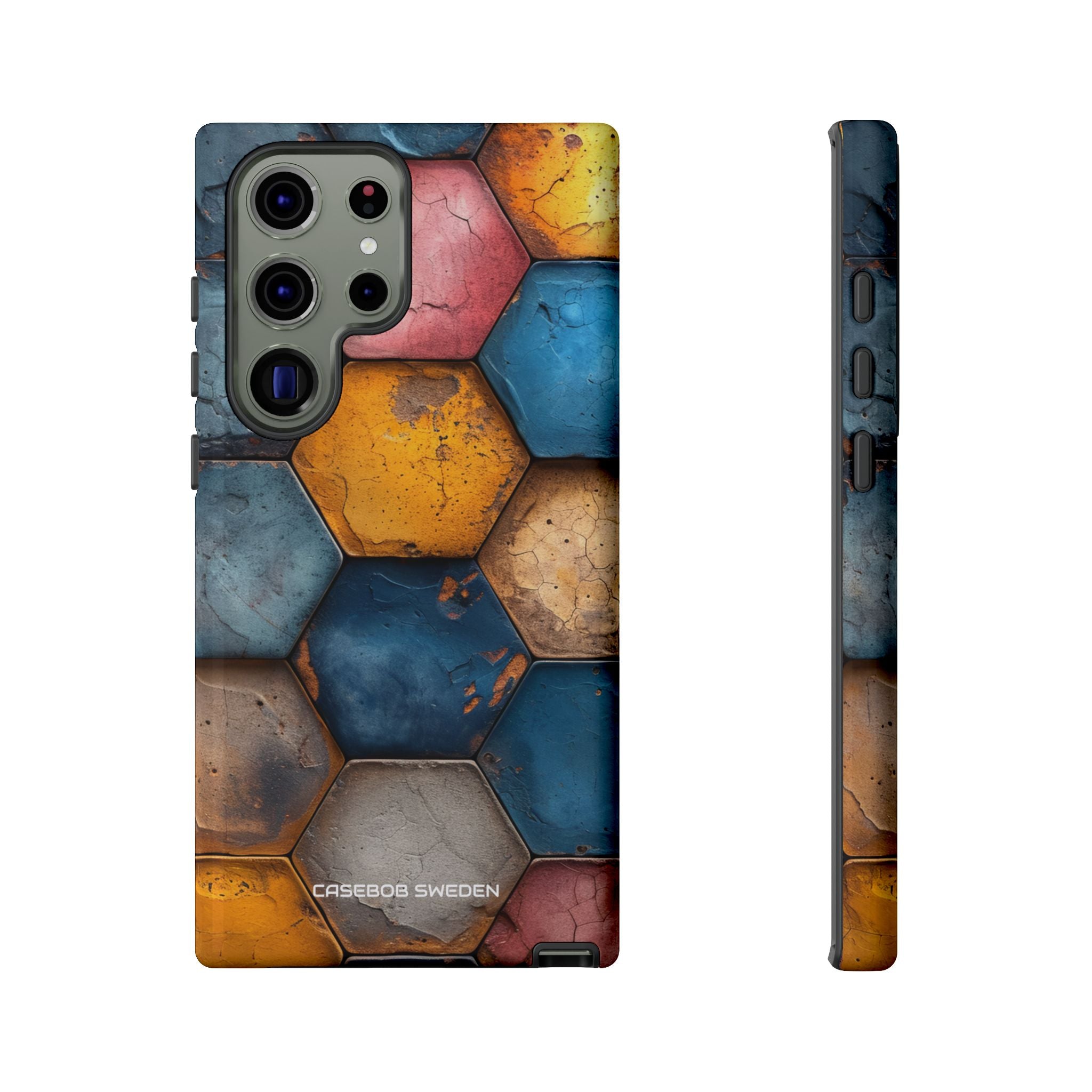 Rustic Geometric Tiles - Tough Samsung S23 Phone Case