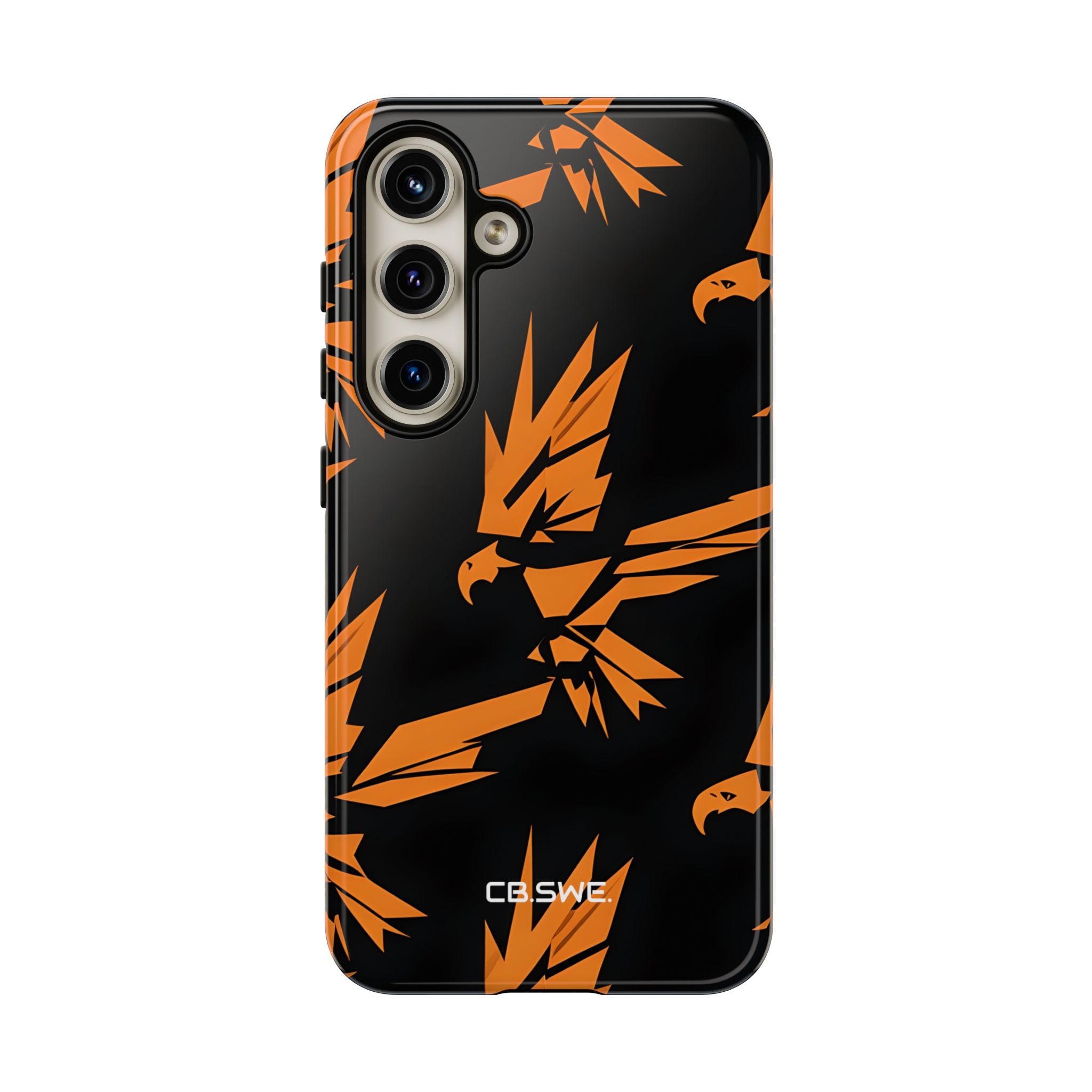 Amber Orange Stylized Eagle Sticker Samsung S24 - Tough