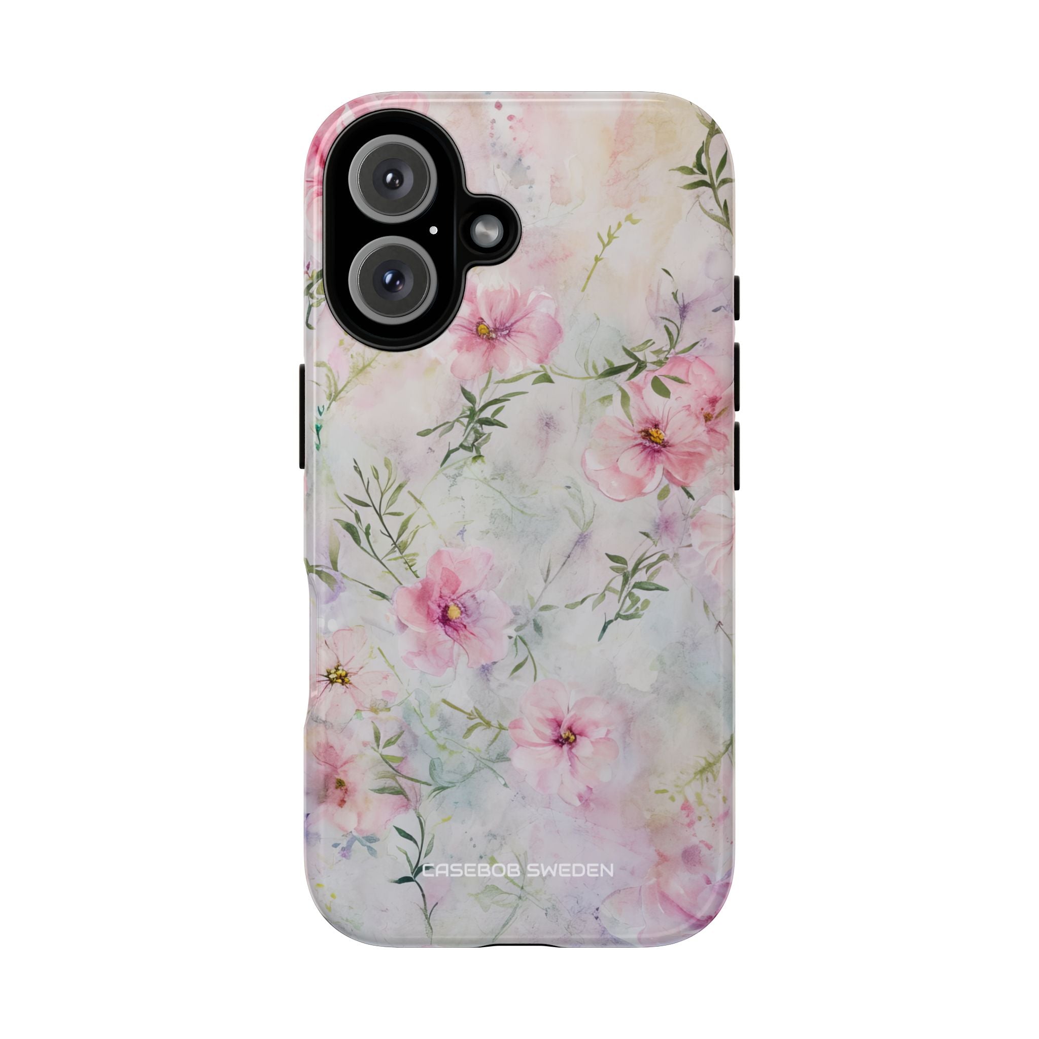 Pink Floral Watercolor Decor - Tough iPhone 16 Phone Case