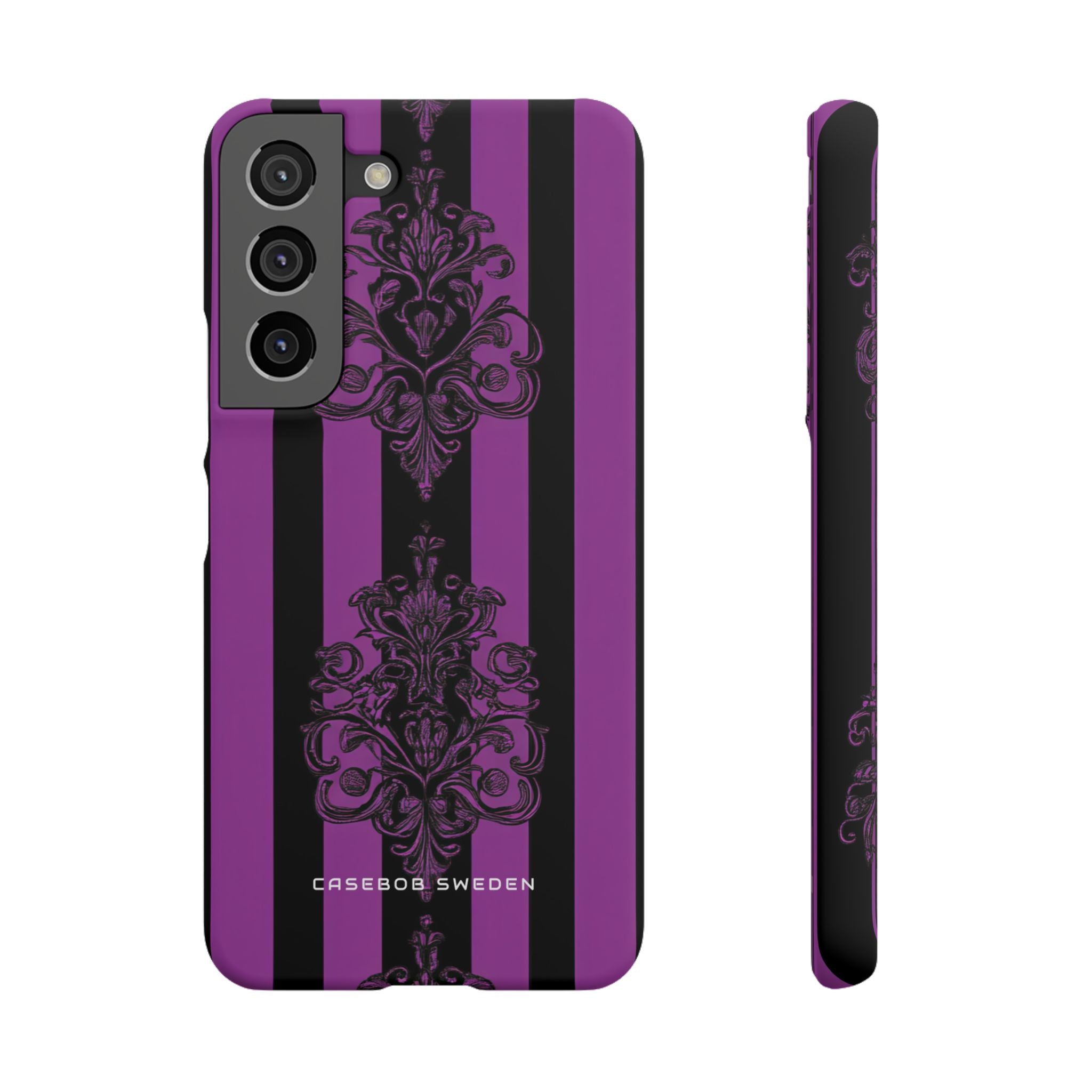 Gothic Elegance with Vertical Stripes and Ornamental Motifs Samsung S22 - Slim Phone Case