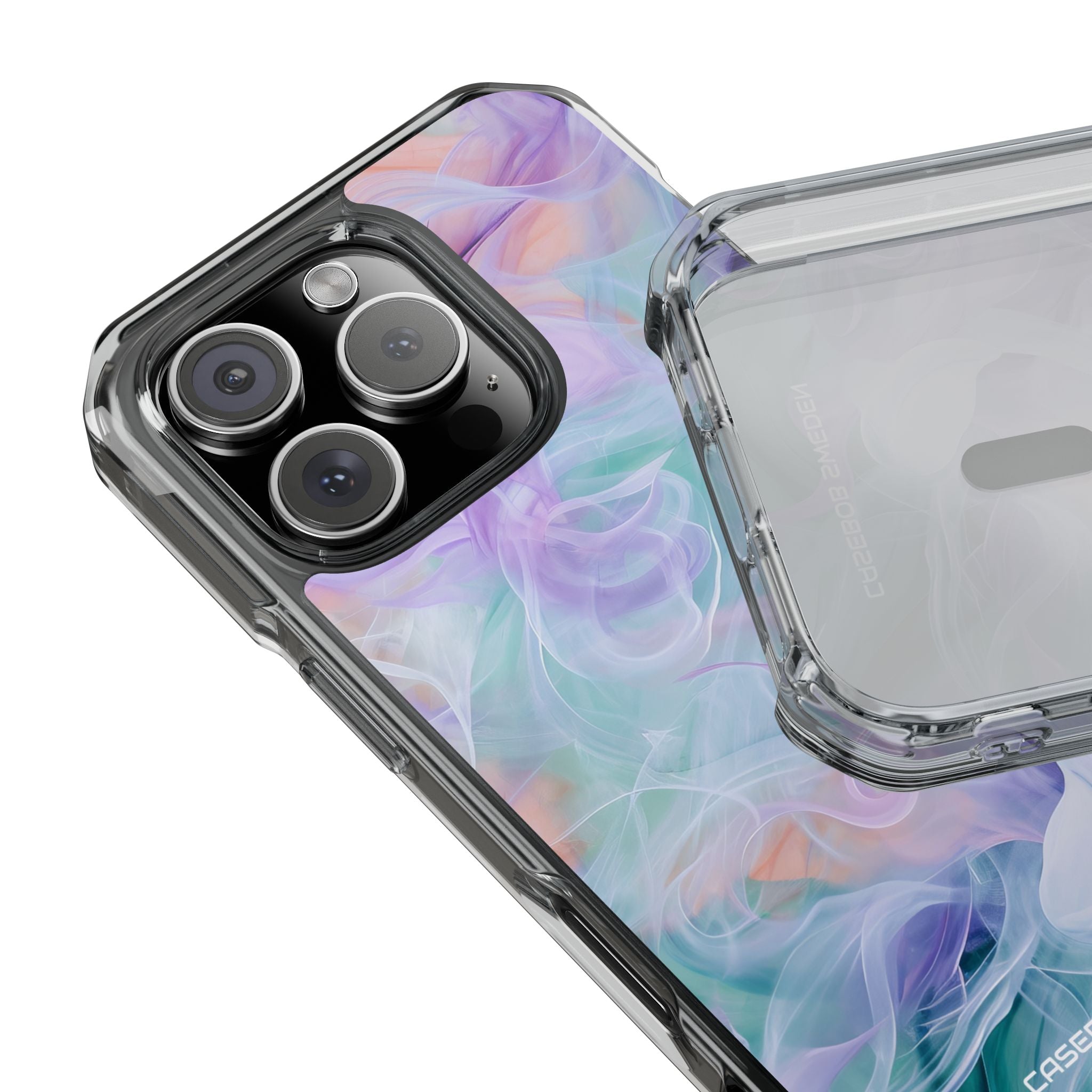 Purple Peach Whirl - Clear Impact iPhone 16 Phone Case