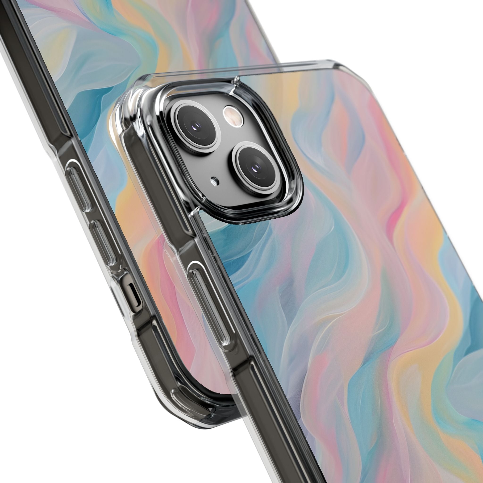 Dreamy Pastel Swirls - Clear Impact iPhone 14 Phone Case