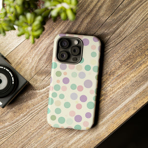 Polka Dot Pastel Harmony - Protective Phone Case