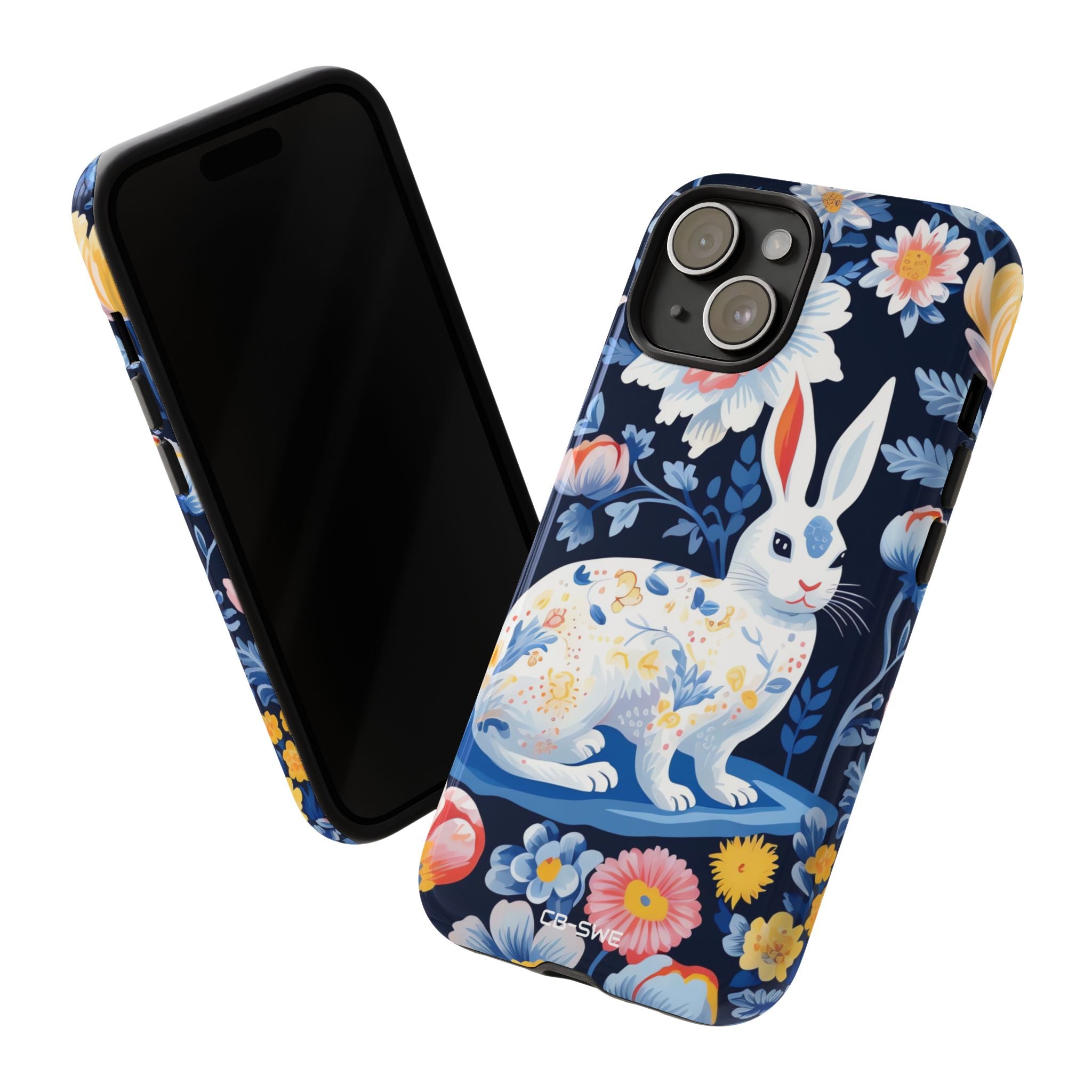 Floral Rabbit Dances - iPhone Case