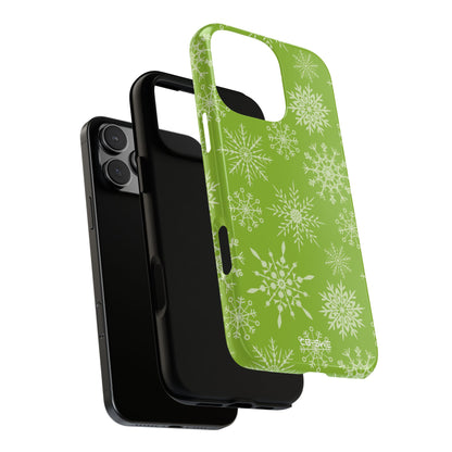 Snowflakes Dance Playfully - iPhone Case