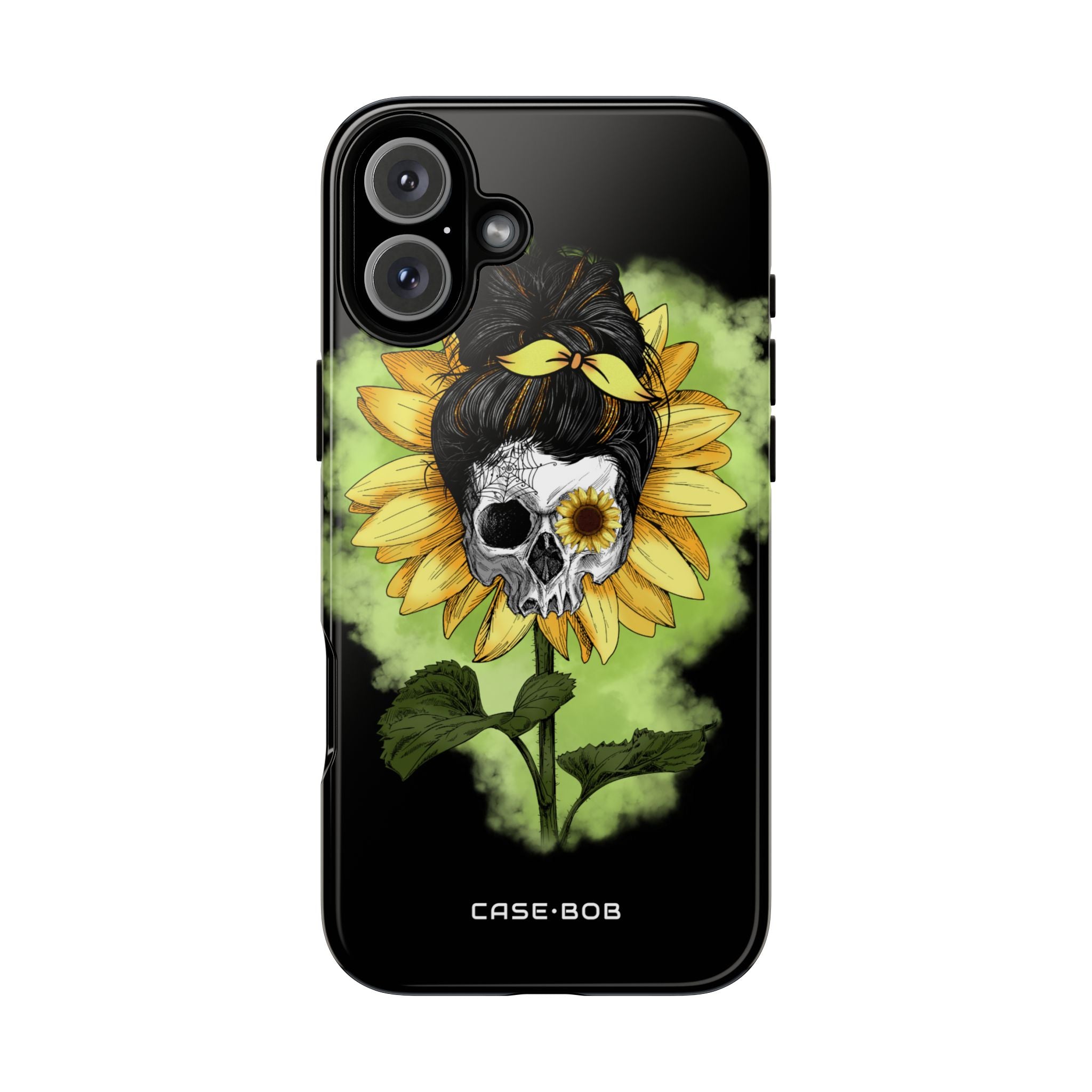 Sunflower Skull iPhone 16 Plus Case - Tough