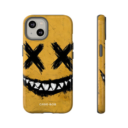 Jagged Smile Yellow iPhone 14 Case - Tough