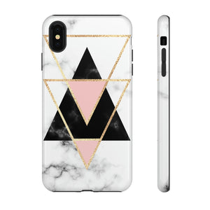 Marble Triangles - Protective Phone Case