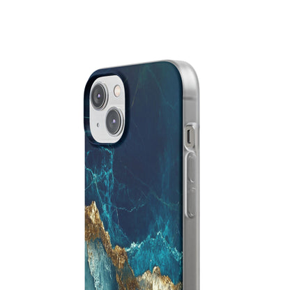 Jagged Gold Split iPhone 14 Case - Soft