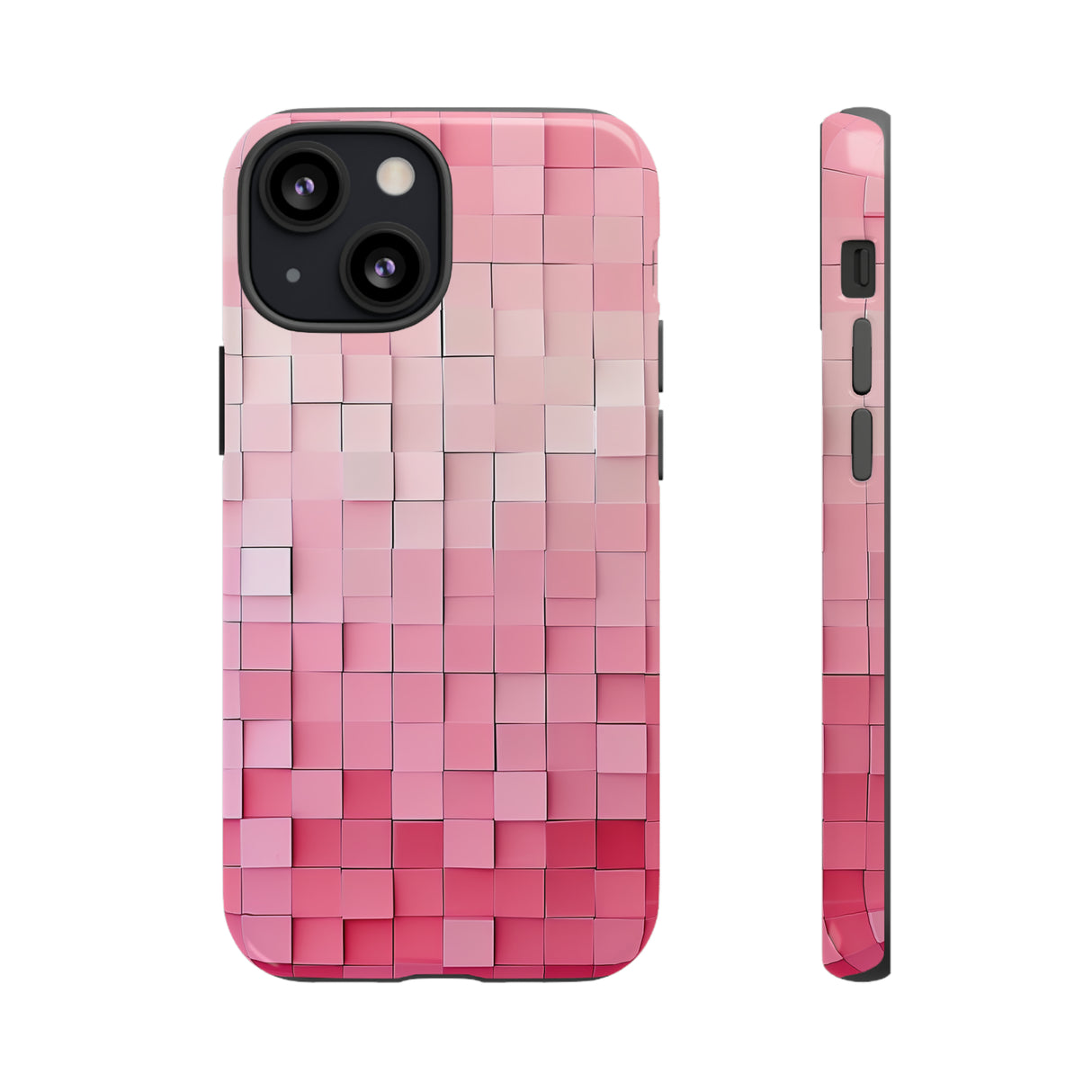 Pink Gradient Mosaic - Protective Phone Case