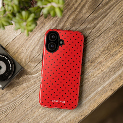 Crimson Dot Matrix iPhone 16 Pro Case - Tough