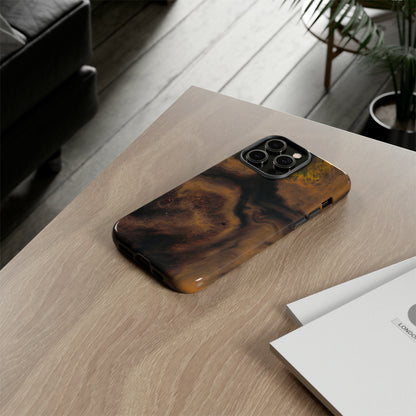 Brown Earth Ink Art - Protective Phone Case