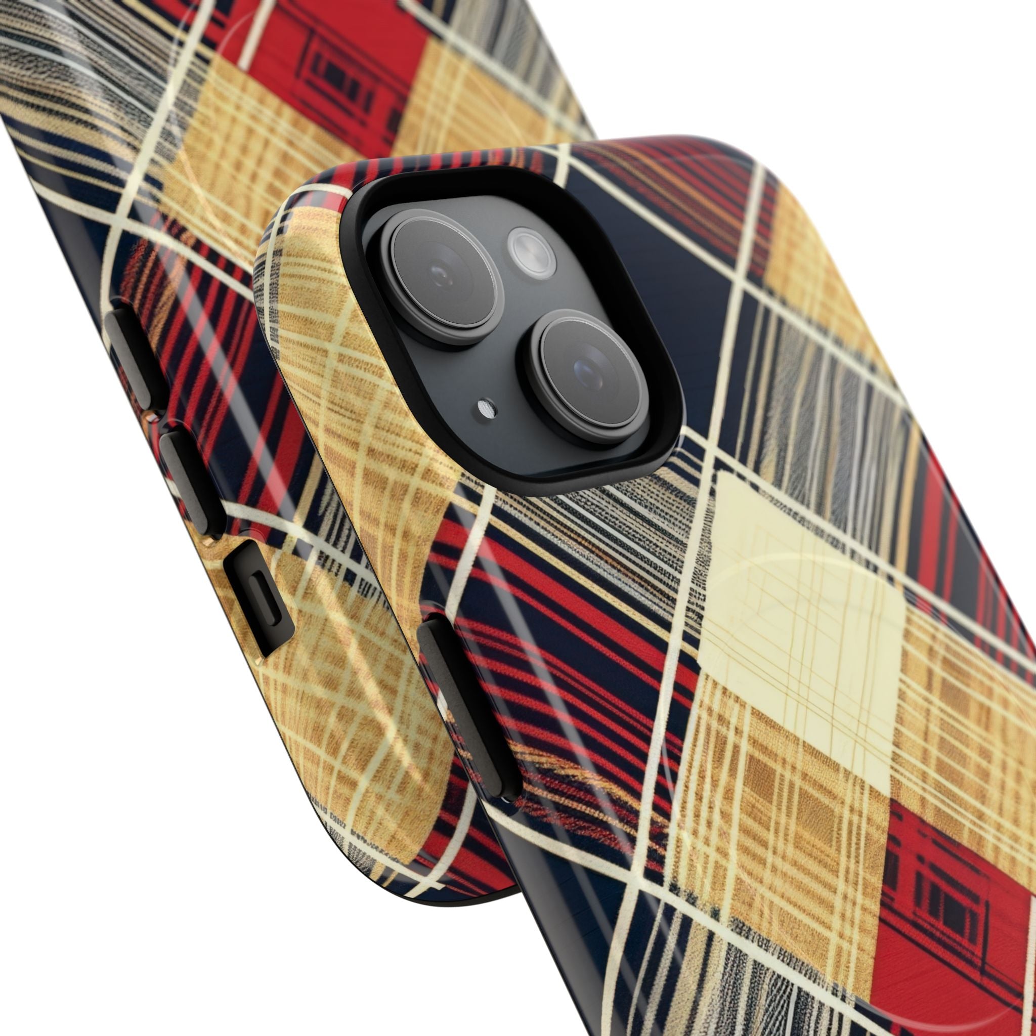 Plaid Diamond Tapestry iPhone 15 - Tough+